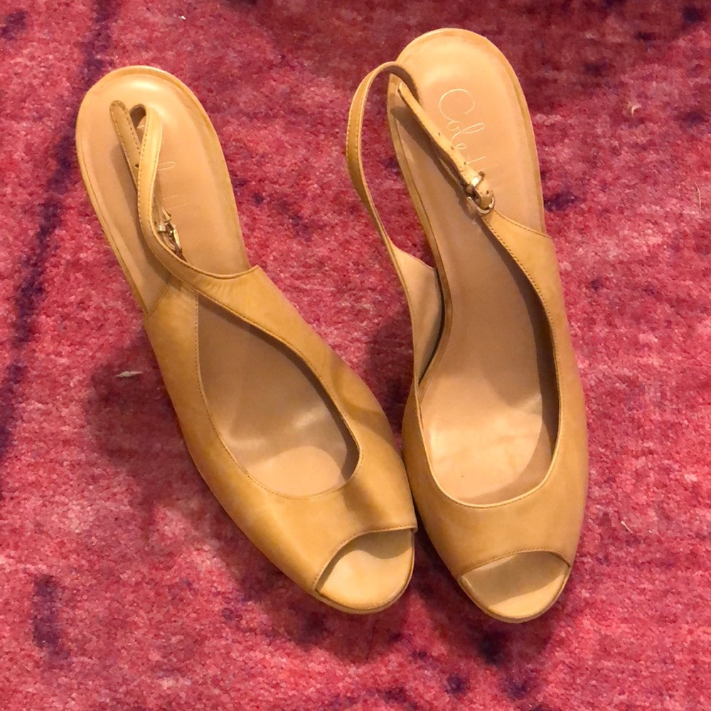 Cole Haan Nude Leather Pumps